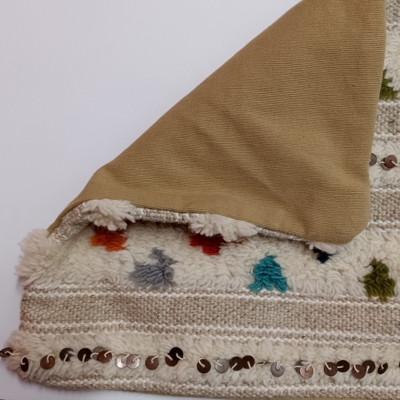 Pottery Barn Lina Moroccan Wedding Blanket Pillow Cover 18" x 18" - Picture 8 of 13